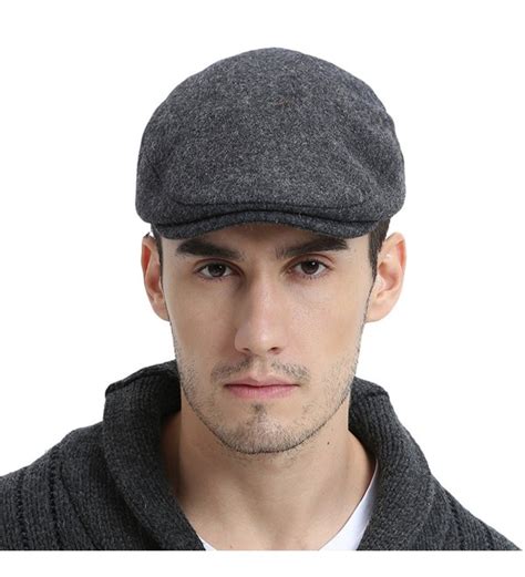 Mens Winter Wool Irish Tweed Caps newsboy Flat Cap Back Adjustable ...