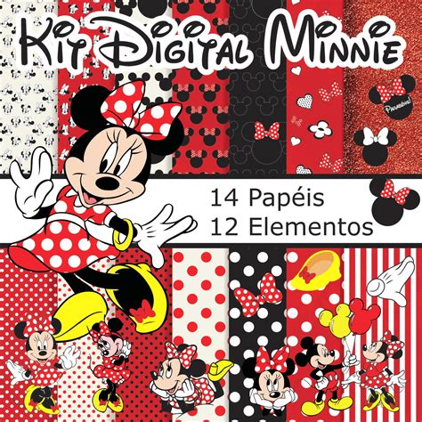 Kit Digital Minnie Vermelha No Elo Aline Garcia F E A