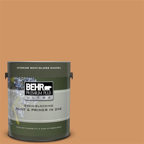 Behr Premium Plus Ultra Gal D Glazed Pecan Semi Gloss Enamel