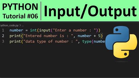 Python Tutorial 6 Basic Input And Output In Python Programming YouTube