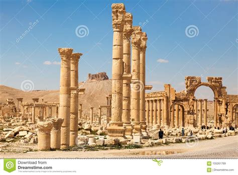 The Ancient Ruins Of Palmyra Syria Editorial Stock Image Image Of