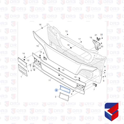 Acabamento Grade Frontal Scania NTG G LE 2890668 Original Loja DR3