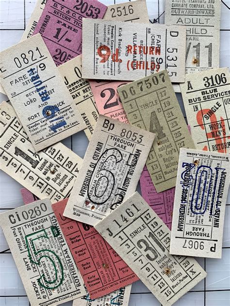 Vintage Bus Tickets London 20 Pc Assorted Travel Etsy