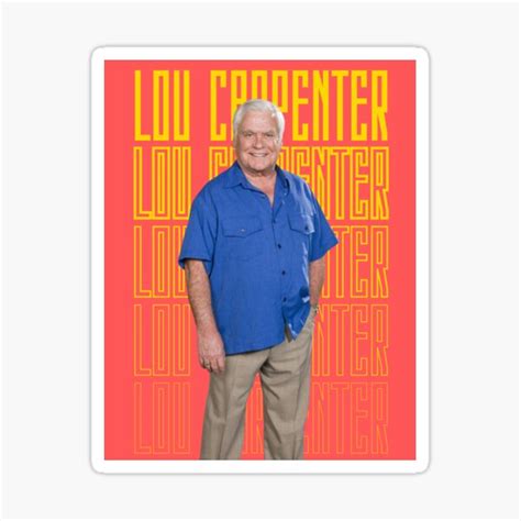 "Lou Carpenter" Sticker for Sale by Jook | Redbubble