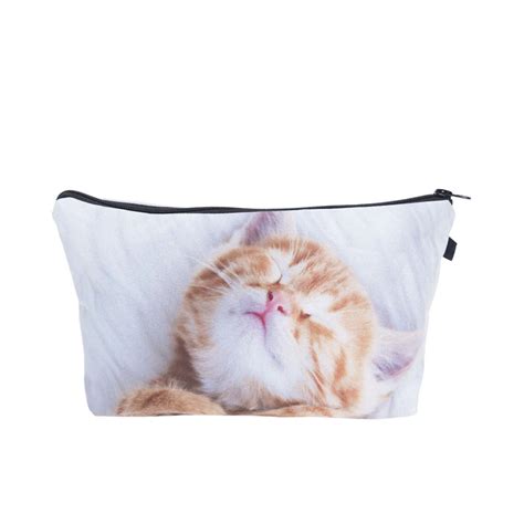 Under Nineteen New Design Cute Cat Make Up Bag D Printing Woman