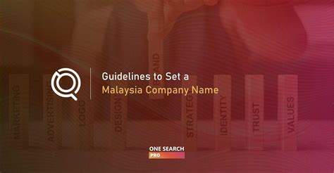 Setting A Malaysia Company Name - Company Naming Guidelines