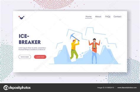 Ice Breaker Landing Page Template Knowing Each Member Warm Business ...