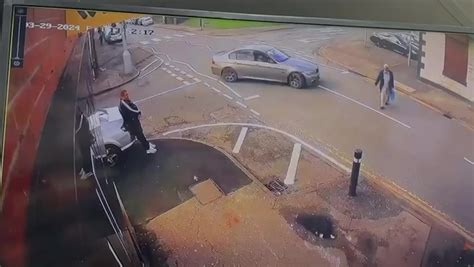 Horror CCTV footage shows moment hit-and-run BMW driver 'mows down' man ...