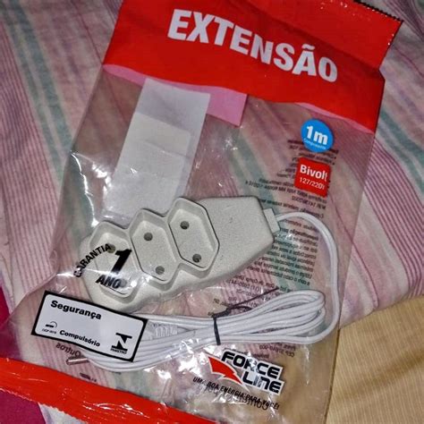 Extens O Slim Tomadas Bipolar Bivolt Metro Branco Force Line