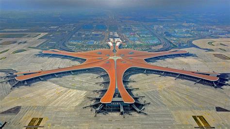 An Aerial View Of Daxing International Airport In Beijing Bing