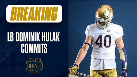 Chicago Lb De Dominik Hulak Commits To Notre Dame Football Youtube