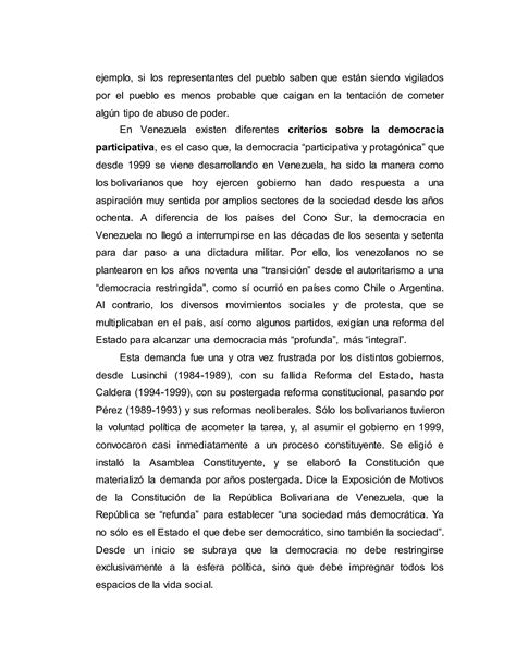 Ensayo Democracia Participativa Yusbely Becerra PDF Descarga Gratuita