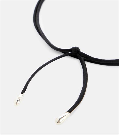 Sophie Buhai Elegant Shoelace Sterling Silver And Silk Choker Sophie Buhai