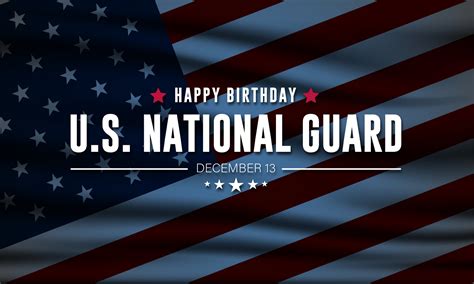 United States National Guard Birthday December Background Vector