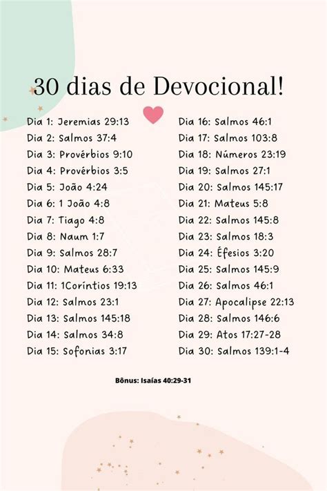 30 dias devocional Versículos bíblicos sobre oração Palavra