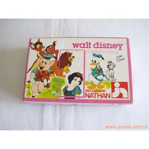 Domino Puzzle Walt Disney Jeu Nathan 1979 jouets rétro jeux de