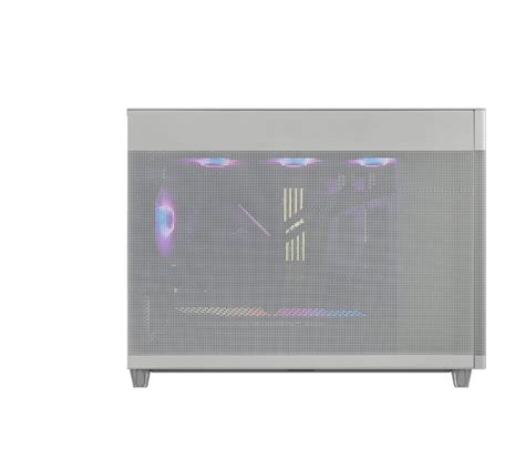 Asus Ap201 Prime Case Mesh White Edition 33l Microatx Case Tool Free Side Panels Quasi Filter