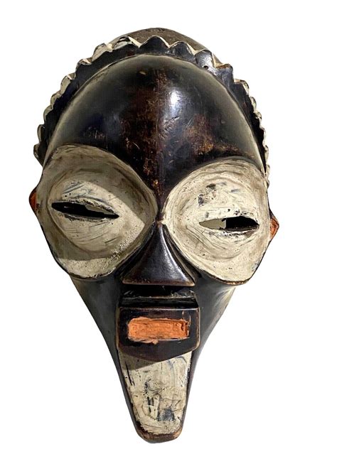 4645 Tribal African Mask From The Luba Congo 13 H Ebay