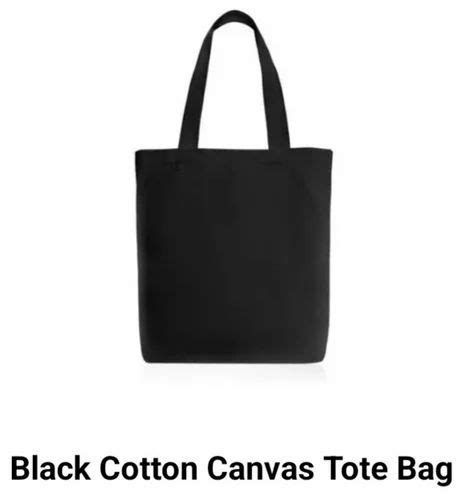 Plain Loop Handle Cotton Canvas Bag Black 10 Kgs At Rs 74 Piece In New