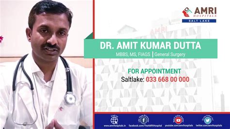 AMRI Hospitals Saltlake Dr Amit Kumar Dutta Health Talk YouTube