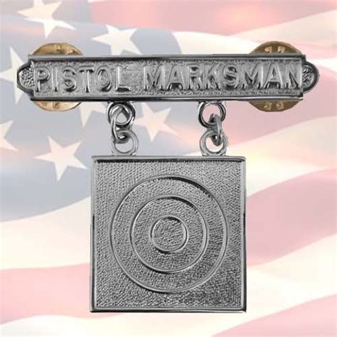 Us Marine Corps Pistol Marksman Qualification Badge Combat Usmc