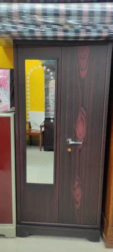 Door With Locker Inch Maroon Steel Almirah Shelves With Mirror