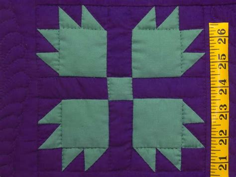 Miniature Indiana Amish Bear’s Paw Wall Hanging (Purple and Green ...