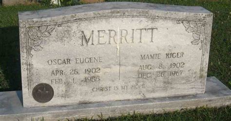 Oscar Eugene Merritt 1902 1985 Find A Grave Memorial