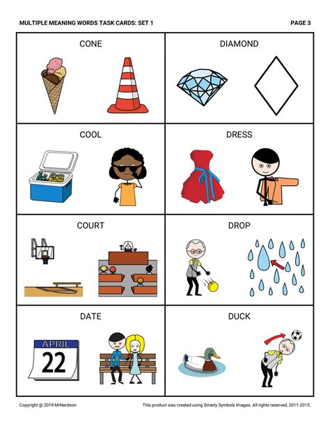 Multiple Meaning Words Task Cards Set Amped Up Learning