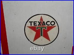 Vintage Texaco Fire Chief Metal Gas Pump Insert Panel Sign Antique