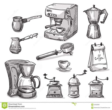 Image Result For Coffee Machine Illustration Coffee Drawing Coffee