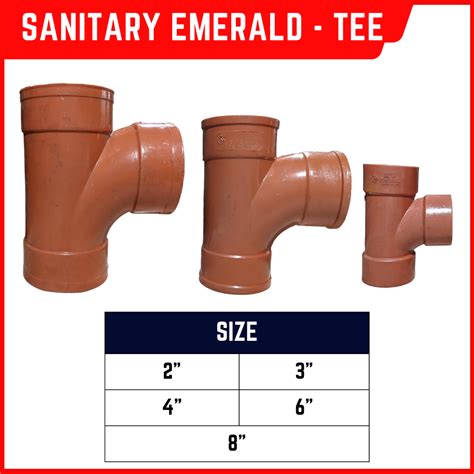 Sanitary Pvc Fittings Emerald Tee Sizes Sold Per Pc Lazada Ph