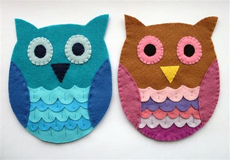 Owls In Progress Felt Owls Felt Owl Owl Crafts