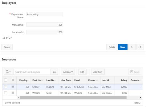 Managing Master Detail Forms