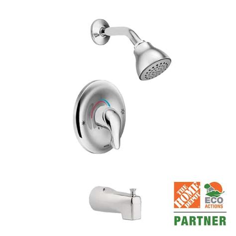 Moen Chateau Posi Temp Single Handle 1 Spray Tub And Shower Faucet In Chrome Valve Included