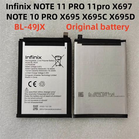 Original Battery Bl Jx For Infinix Note Pro X X C X D Note