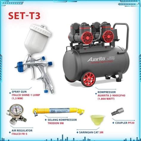 Jual Mesin Kompressor Angin Auarita Silent Oilless Compressor Liter