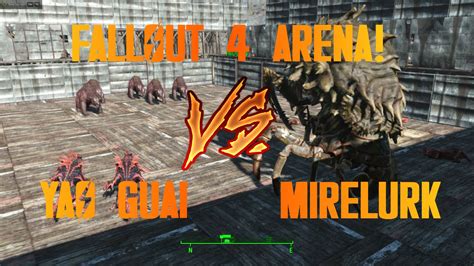 Fallout 4 Arena Yao Guai Vs King And Queen Mirelurk Npc Battles Youtube