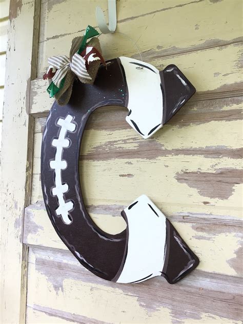 Personalized Football Door Hanger College Football | Etsy