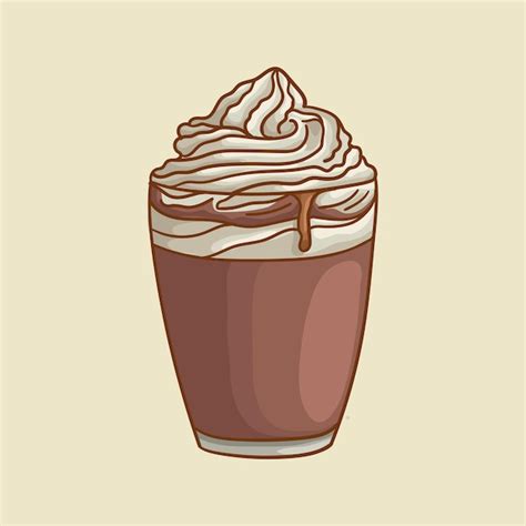 Chocolat Chaud à La Chantilly Vecteur Premium