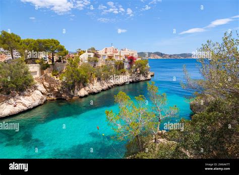 Cala Fornells View In Paguera Majorca Stock Photo Alamy