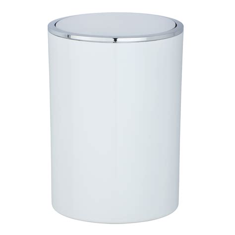 Wenko Inca Litre Swing Cover Bin White At Victorian