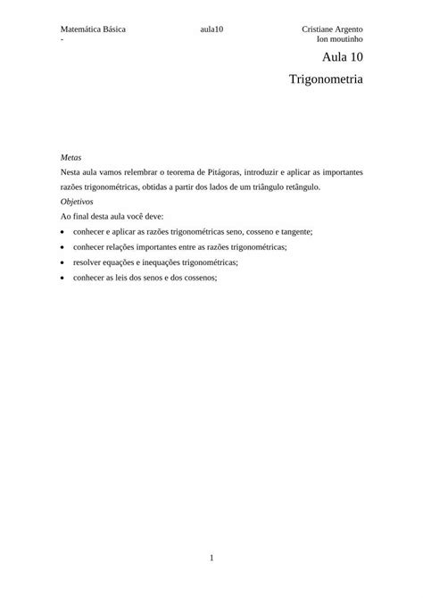 PDF Aula 10 Trigonometria Professores Uff Br Aula 10