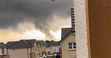 Amazing Footage Shows Tornado Caught On Camera Above Scottish Town