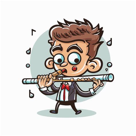 premium vector vector cute flute cartoon style