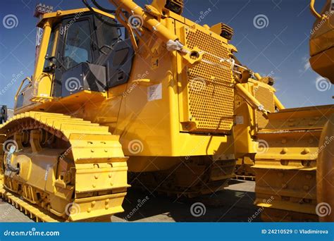 Yellow Bulldozer Stock Image Image Of Technic Yellow 24210529