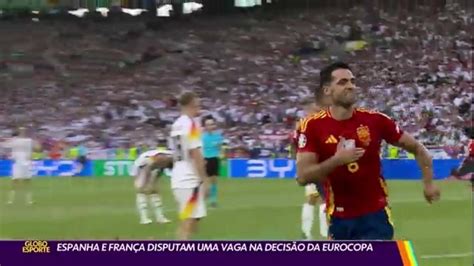 Vídeo Espanha e França disputam uma vaga na decisão da Eurocopa