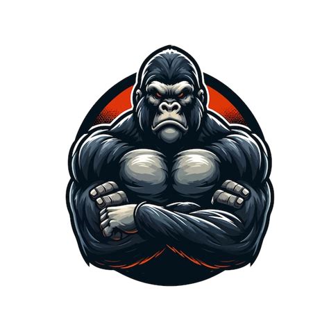 Premium Vector Gorilla Mascot Logo Vector Illustration White Background