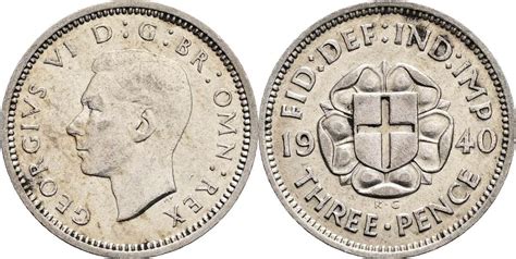 Großbritannien 3 Pence 1940 ss MA Shops