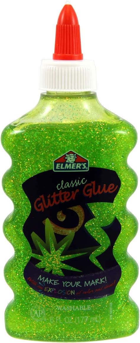 Elmer S 2022912 Liquid Glitter Glue Washable Green 6 Ounces 1 Count Arts